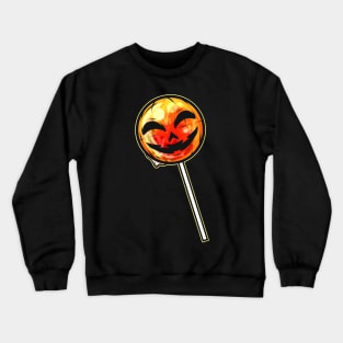 Pumpkin Lollipop Lolli Sucker Halloween Crewneck Sweatshirt